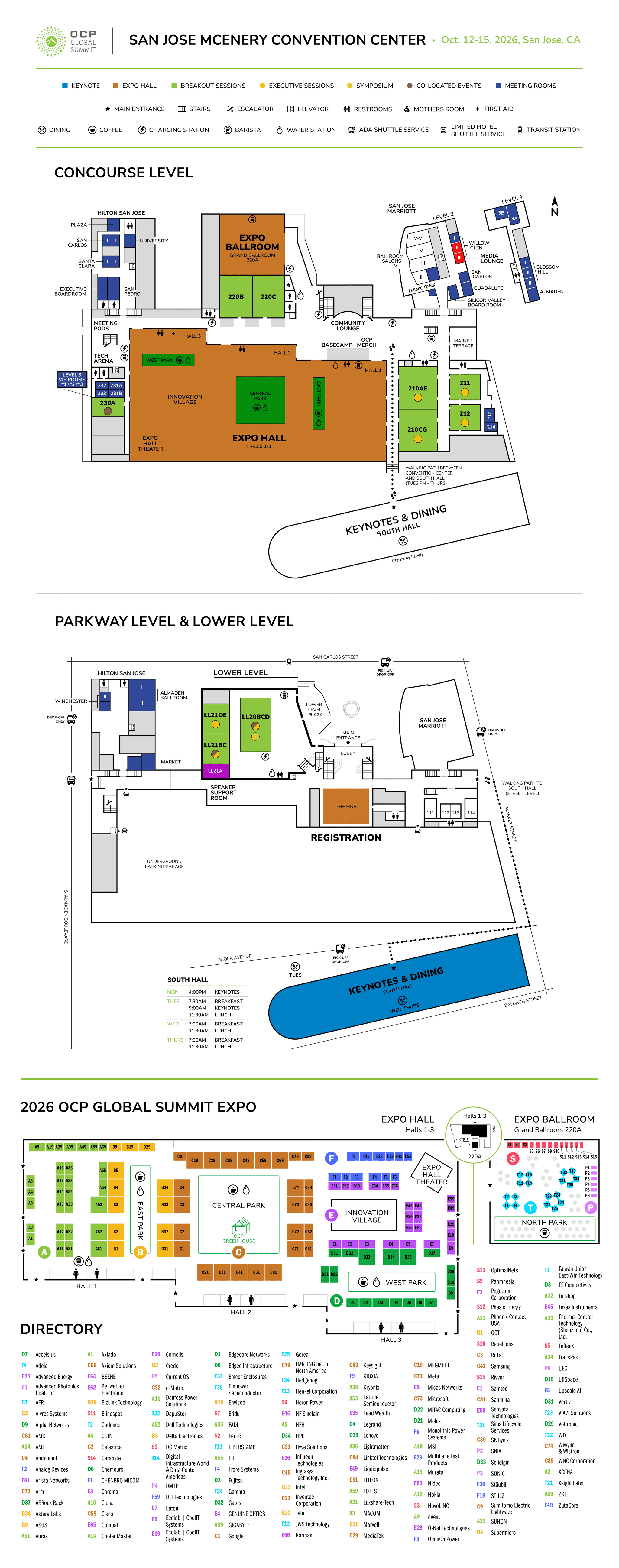 OCP 26 Global Summit Venue Map